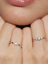 S925 Sterling Silver Moissanite Minimalist French-Inspired Ring